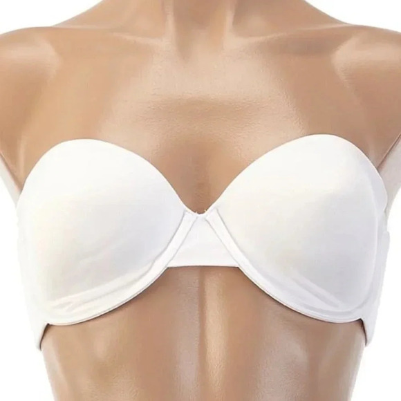 32A Maidenform 9405 09405 Comfort Devotion Strapless Underwire Bra White NWT‎ - Picture 1 of 2